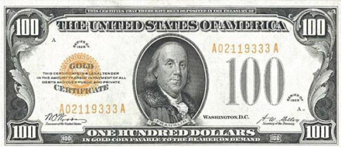 Фото Бенджамина Франклина за $ 100 1923 г